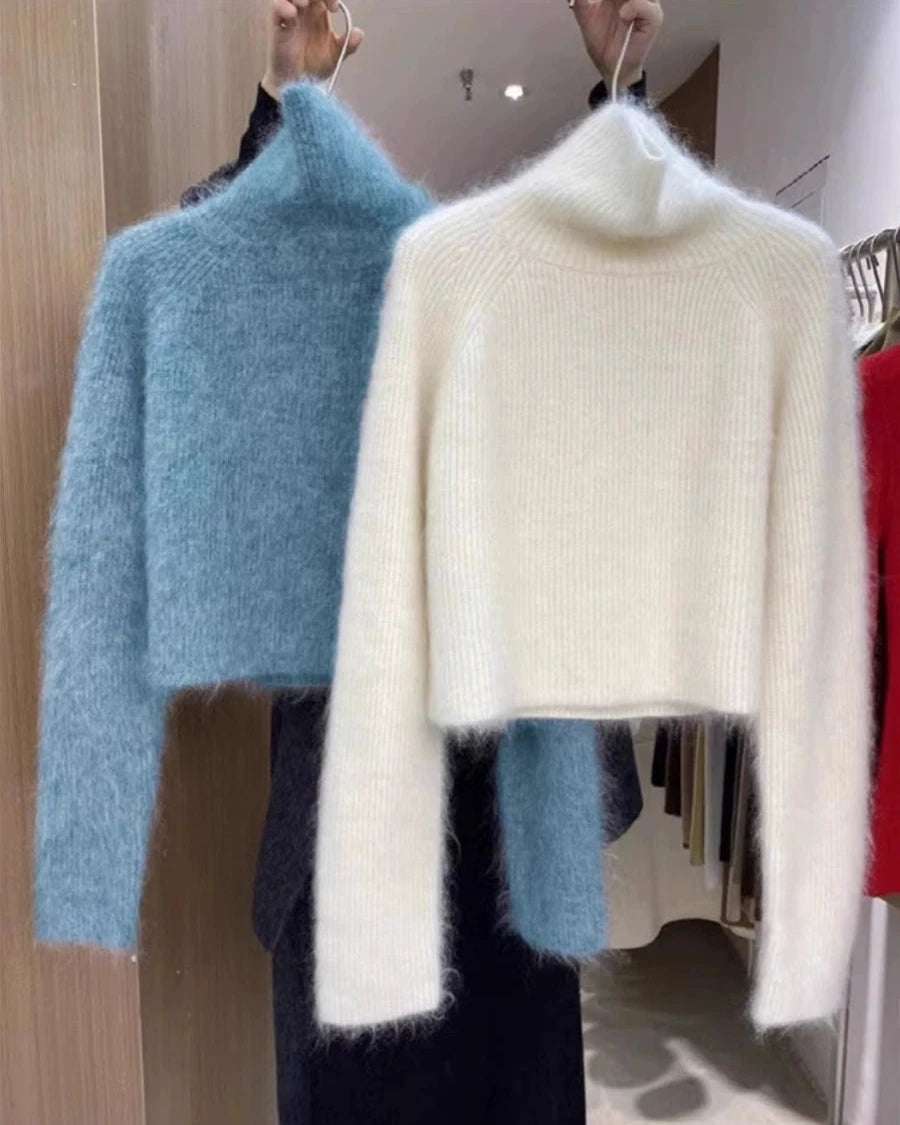 Pull Col Montant Maille douce effet mohair – Les Petits Imprimés