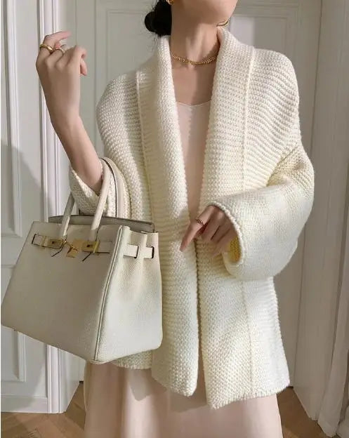 Gilet grosse maille - les petits imprimés - eshop gilet tendance femme