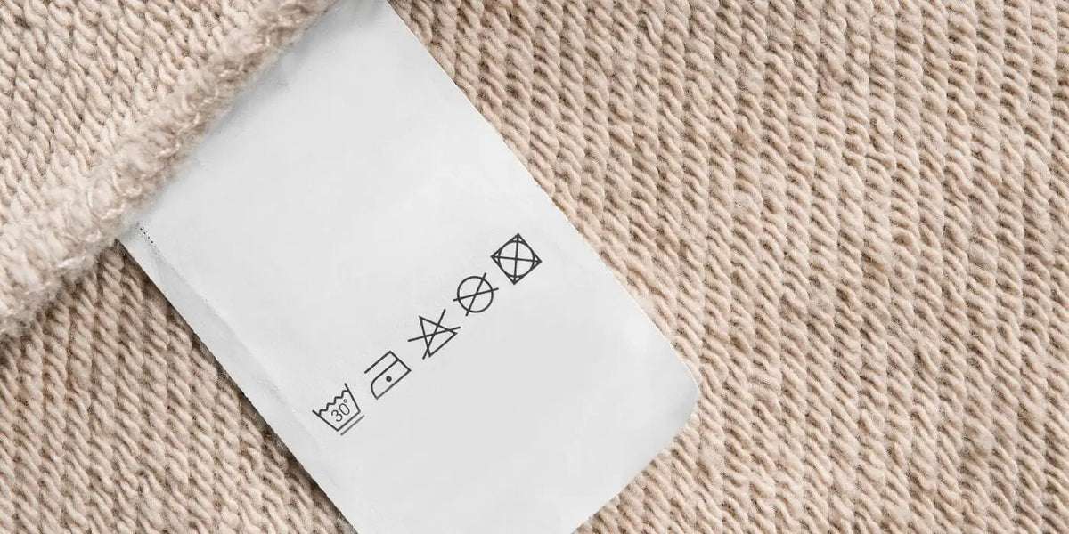 Instructions d'entretien de vêtement.