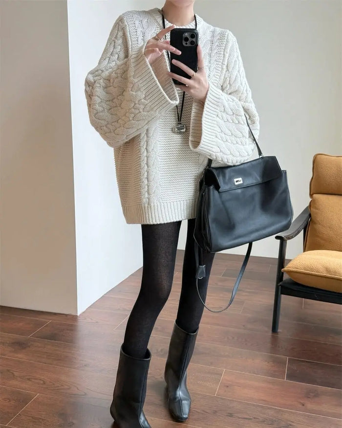 pull oversize femme - les petits imprimés - eshop pull large femme