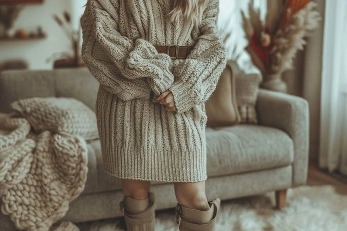 Astuce ultime : porter une robe pull sans air négligé ? Découvrez comment maîtriser le look robe pull !