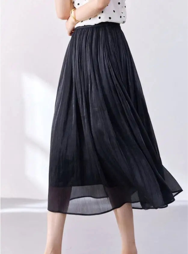 VILA VIBEATE PLEATED SKIRT - Jupe plissée - curds & whey/taupe VILA VIBEATE PLEATED SKIRT - Jupe plissée - curds & whey/taupe