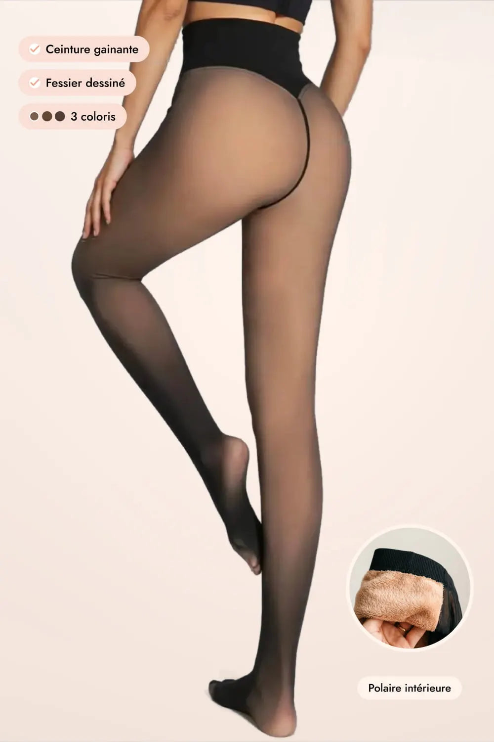 Flat Belly Fleece Tights - Elsa
