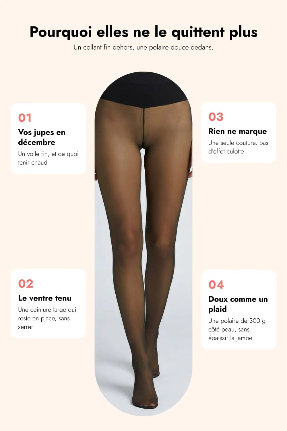 Flat Belly Fleece Tights - Elsa