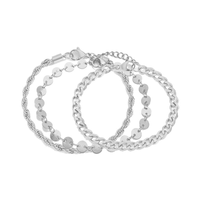 lot de bracelets en acier inoxydable modèle rosalie, design élégant et moderne avec fermoirs solides et durables