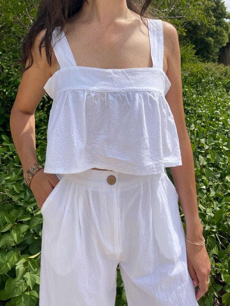 Ensemble Lin Femme 2 Pièces Été Grande Taille - T-Shirt + Pantalon Large Respirant Coton Lin - Chic Décontracté Plage
