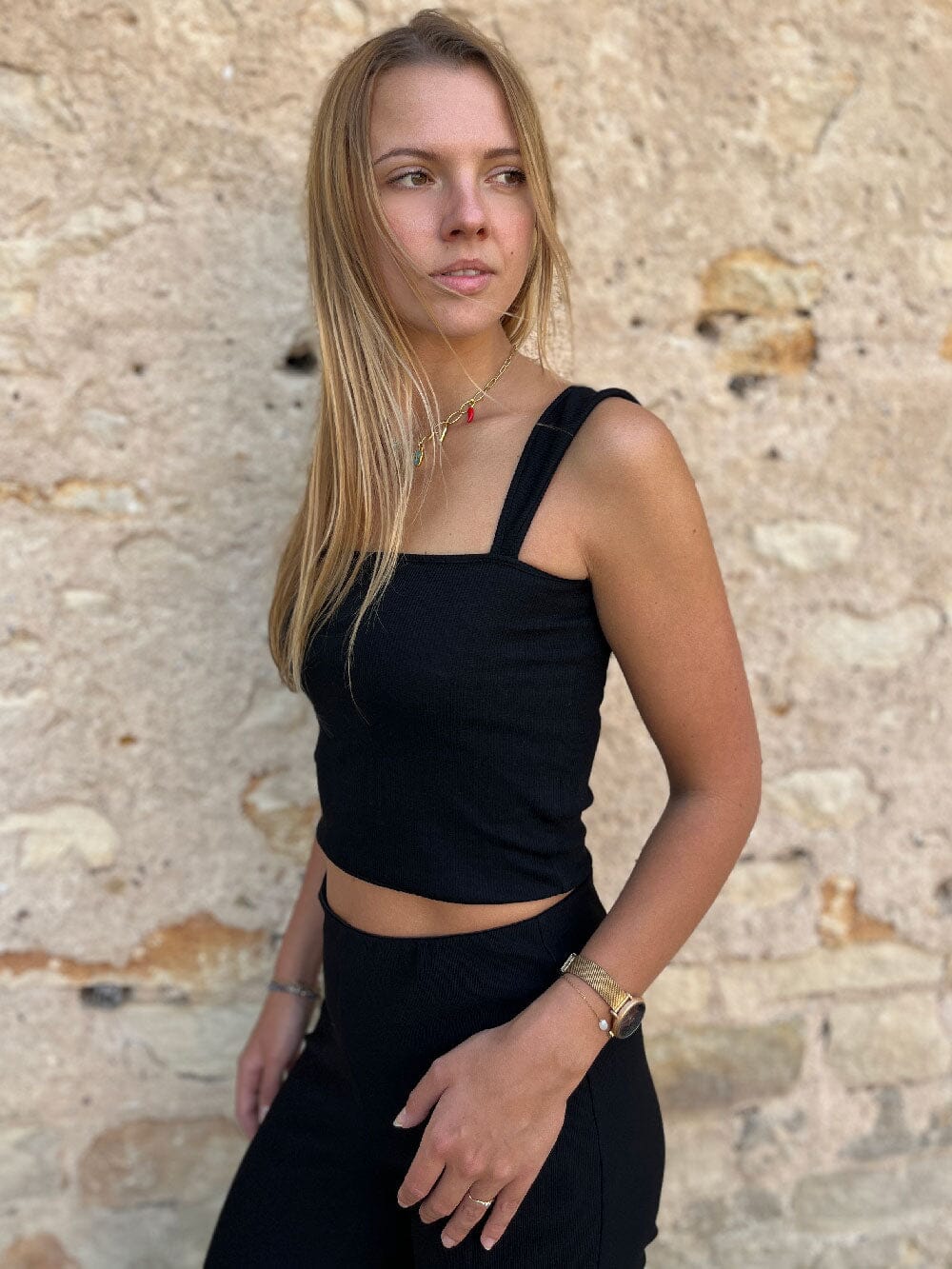 Débardeur Col Carré Coupe flatteuse épaules taille – Les