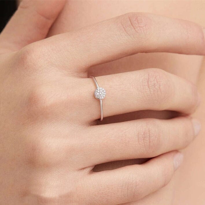 bague cercle alice avec diamant zirconium élégante pour femmes