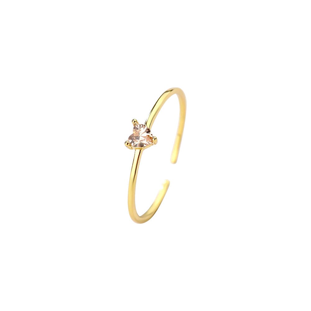 bague en or avec un diamant en forme de coeur, modèle elsa, idéale pour offrir en cadeau ou en symbole d'amour