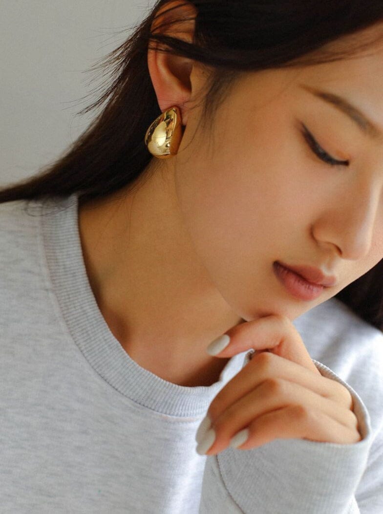 Boucles d'Oreilles Goutte d'Eau - Or et Argent | Les Petits Imprimés