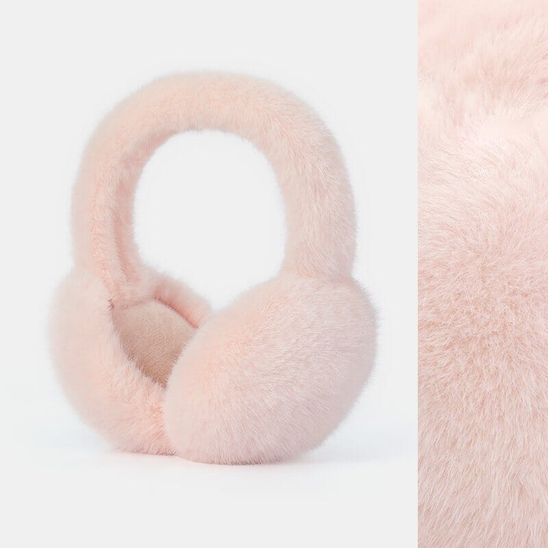 cache oreille marie réchauffant et doux en fausse fourrure rose pour l'hiver, parfait pour protéger les oreilles du froid