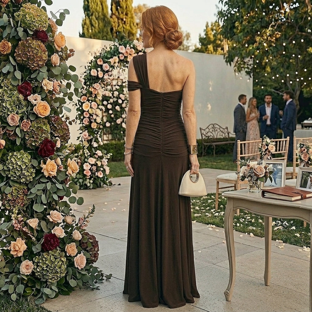 Robe Longue Asymétrique Monobretelle - Soirée & Mariage