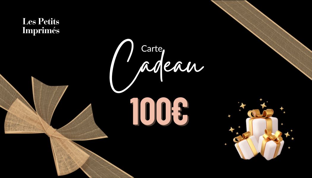 carte cadeau 100€ les petits imprimés pour des achats de vêtements tendance et élégants en ligne