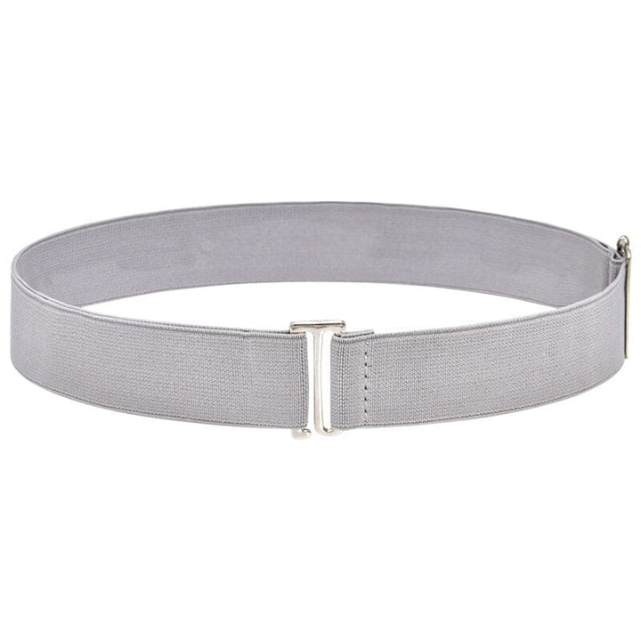 ceinture élastique samantha grise avec boucle métallique pour ajustement parfait et confort optimal