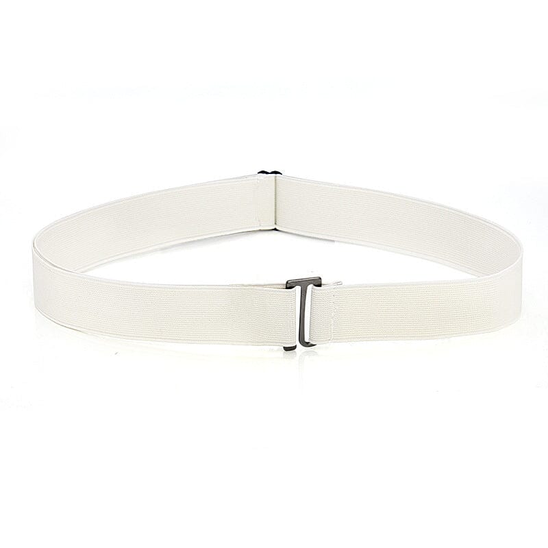 ceinture élastique samantha blanche ajustable pour un confort optimal, accessoire pour femmes pour tenues décontractées