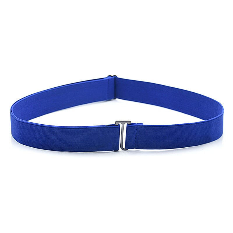 Ceinture élastique bleue Samantha, accessoire tendance et pratique, parfaite pour un ajustement confortable et élégant.