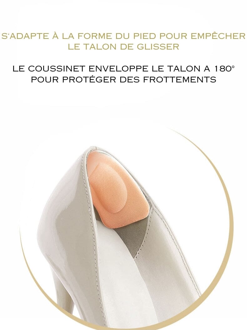 coussinet de talon jade pour chaussures à talons empêchant le glissement et protégeant le talon des frottements