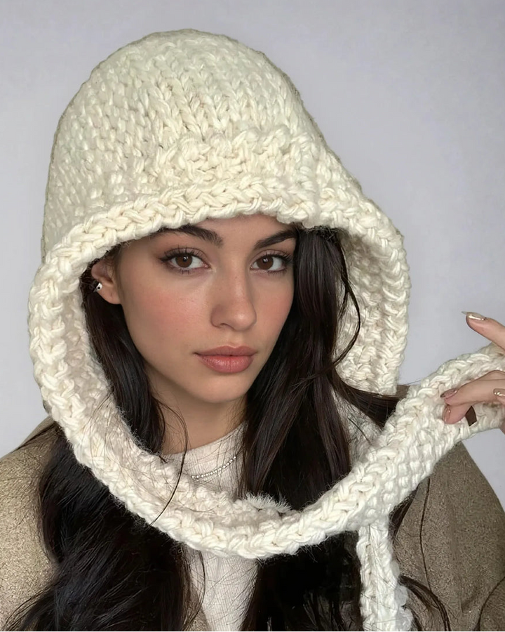 Écharpe Cagoule En Grosse Maille - Clarisse