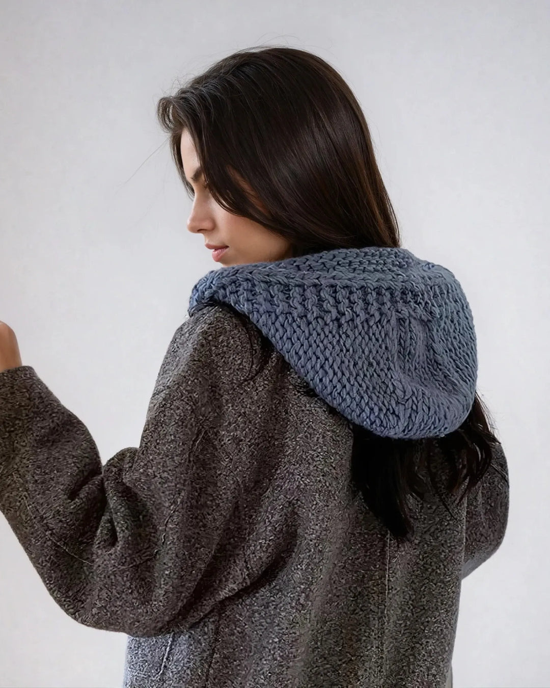 Écharpe Cagoule En Grosse Maille - Clarisse