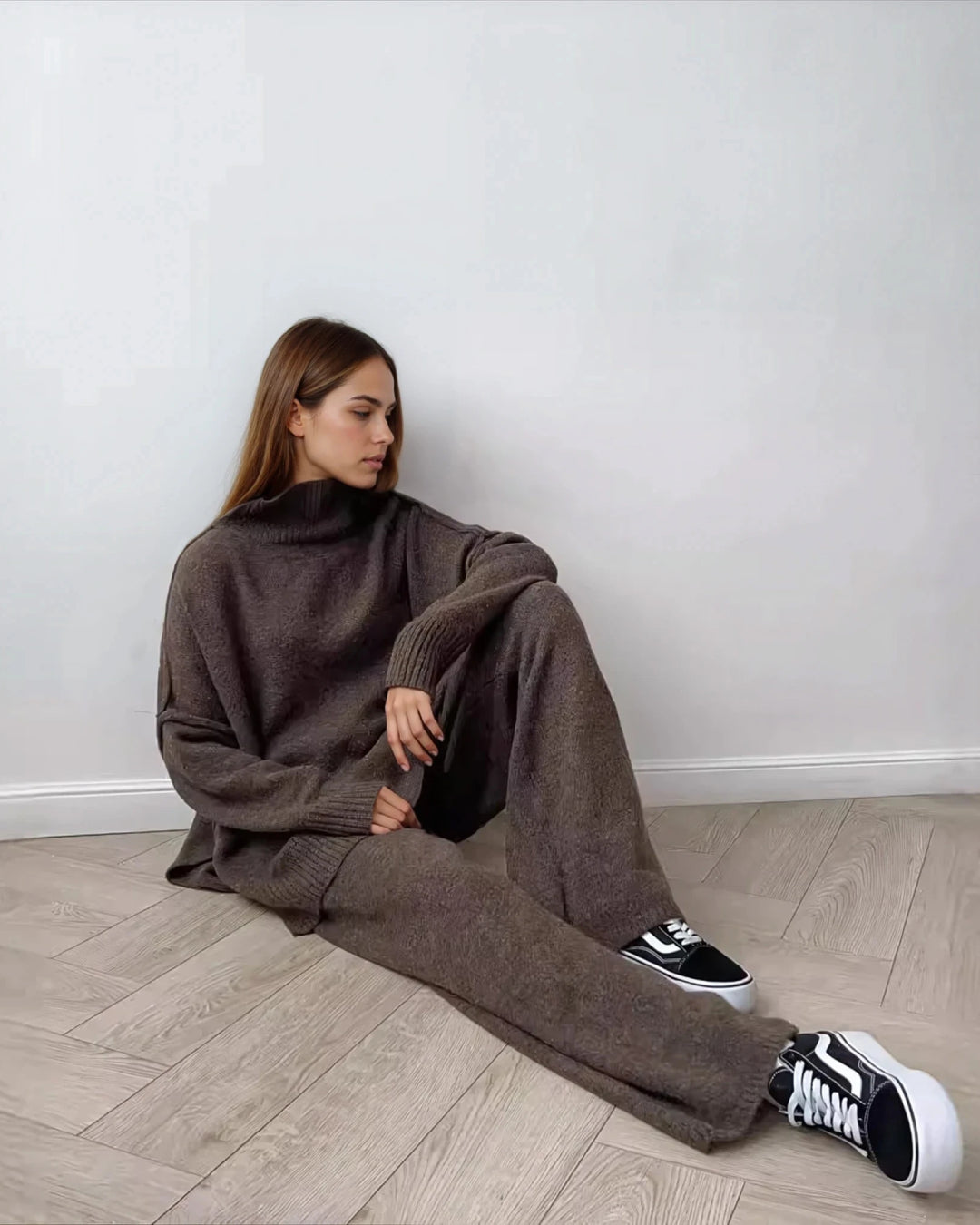 Ensemble pull pantalon cocooning Juliette confortable et élégant pour un look décontracté et mode automne-hiver