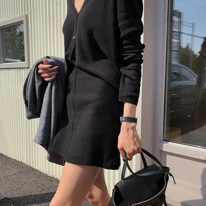 Jupe longue droite noir femme Bréal
