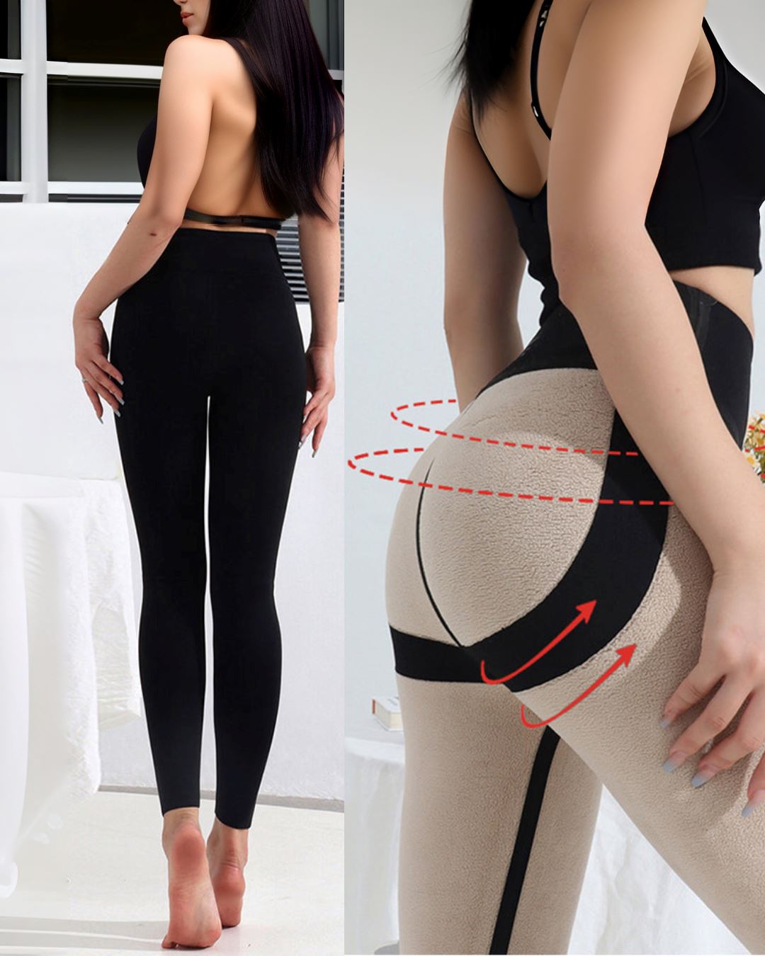 Legging polaire sculptant Amélia pour silhouette affinée, confort thermique optimal en hiver, design élégant femme.