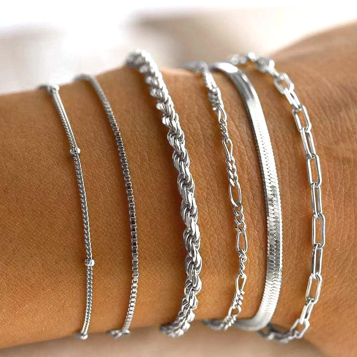 lot de bracelets en argent pour femme martine élégant et moderne