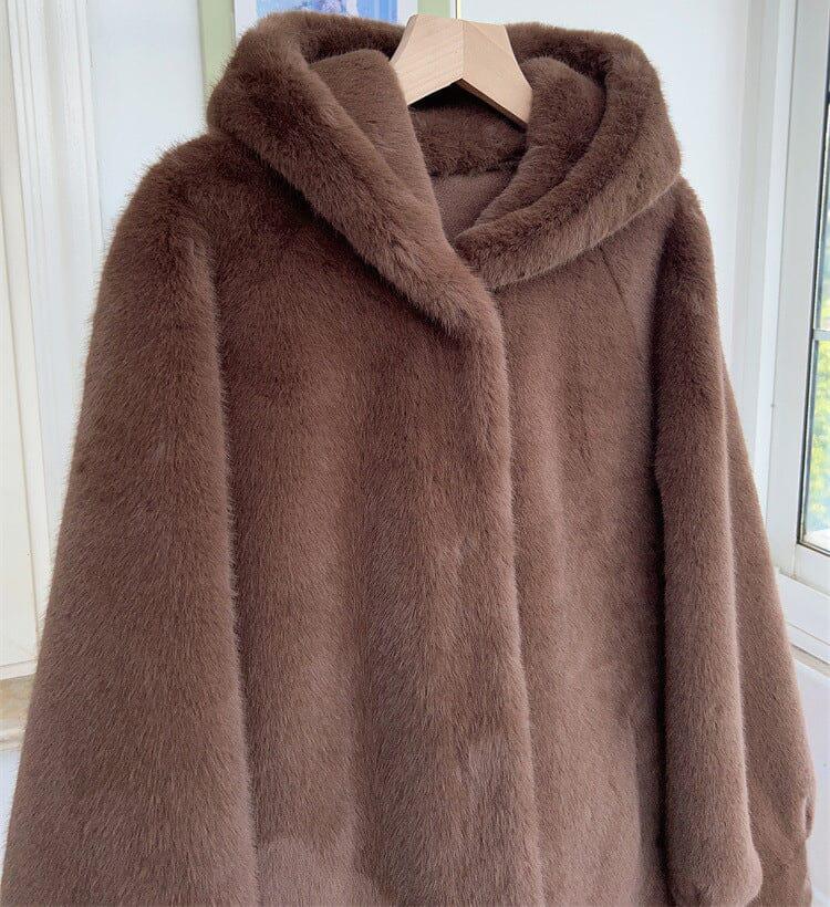 Veste Fausse Fourrure Capuche chaude et coupe ample – Les Petits