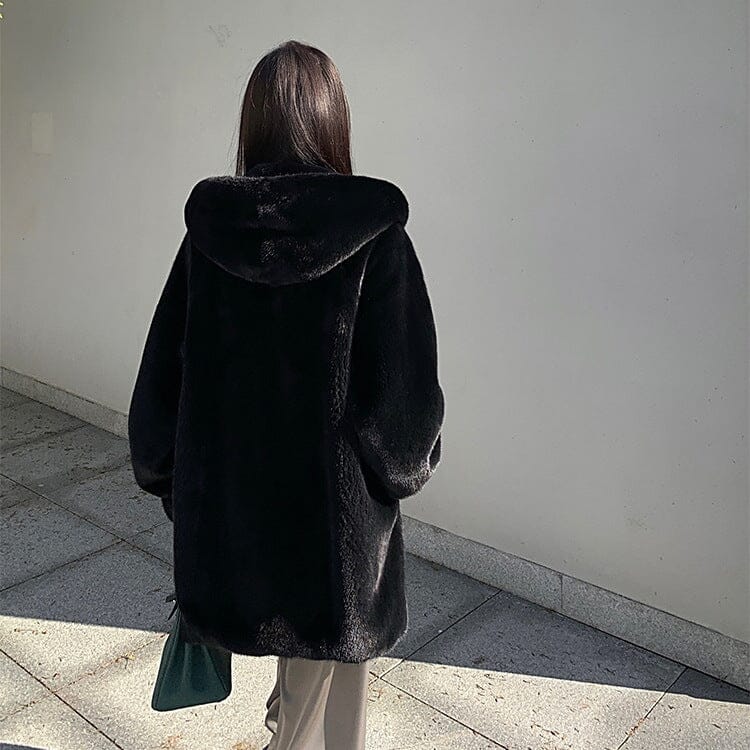 Veste Fausse Fourrure Capuche chaude et coupe ample – Les Petits