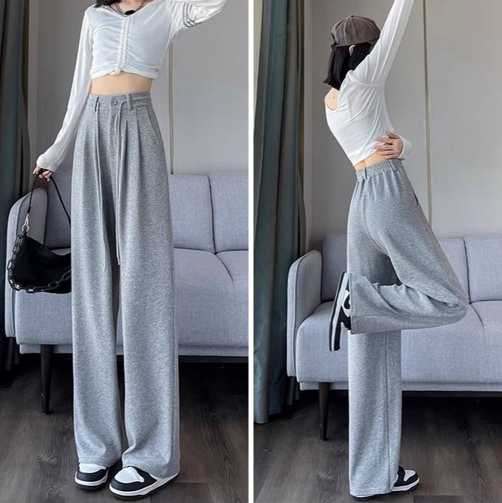 Pantalon gris élégant et confortable Petra pour un look chic et décontracté, parfait pour toutes les occasions.