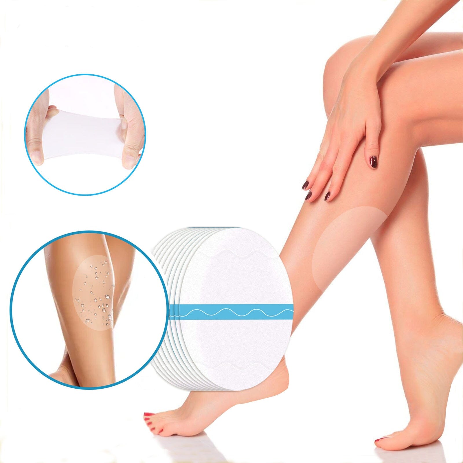 patch anti frottement cuisse transparent pour réduire les irritations et prévenir les blessures sur une peau sensible