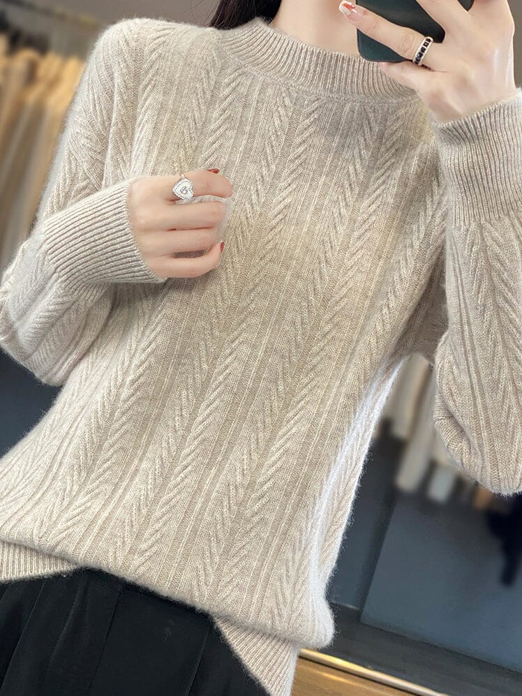 pull en laine pour femme veronica chaud et confortable, idéal pour l'hiver, élégant et doux au toucher