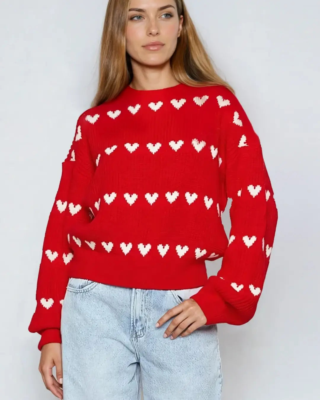 Pull Cœur Rouge - Nadine