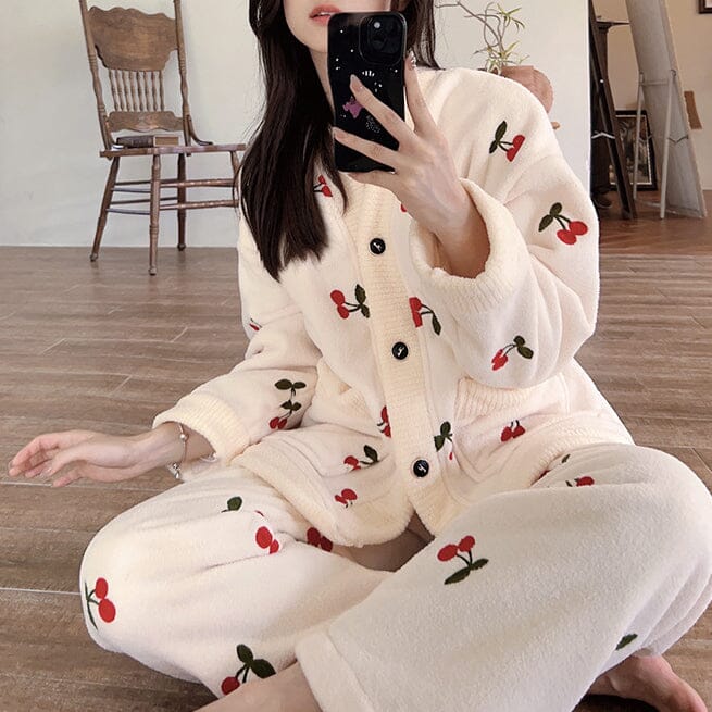 Pantalon Pyjama Femme Flanelle Hello Kitty - Chaud Doux Imprimé Kawaii - Automne Hiver