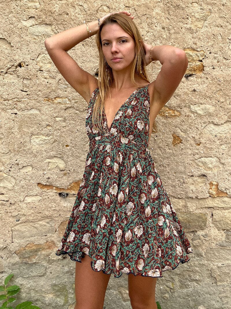 Robe Fleurie Robe De Soiree D Ete Robe Bohème Fleurie Coupe évasée