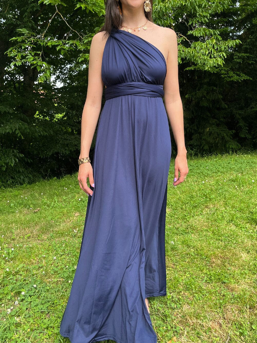 Robe Maxi à Bretelles George - Taille 8, Noir/multi, Longueur Cheville - Occasion Très Bon état