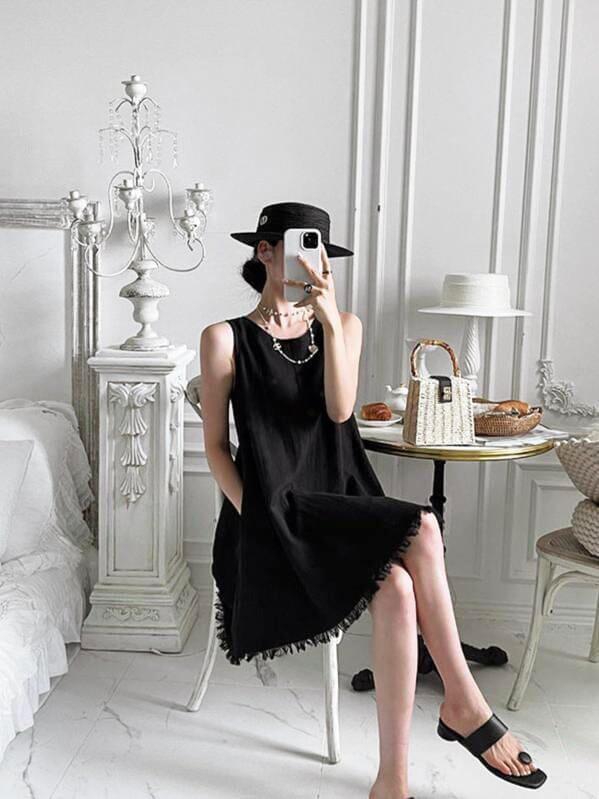 Robe Trapèze Lin Tissu respirant coupe flatteuse – Les Petits