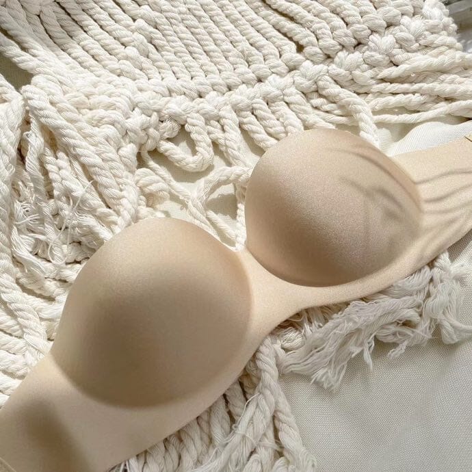 soutien-gorge sans bretelles justine beige, idéal pour un maintien discret et confortable sous toutes vos tenues épaules nues