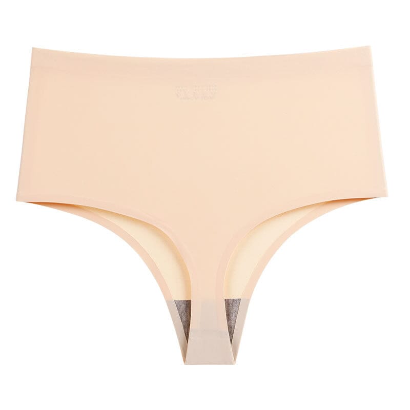 tanga taille haute maurine couleur beige en microfibre douce et confortable idéal pour un look élégant et discret