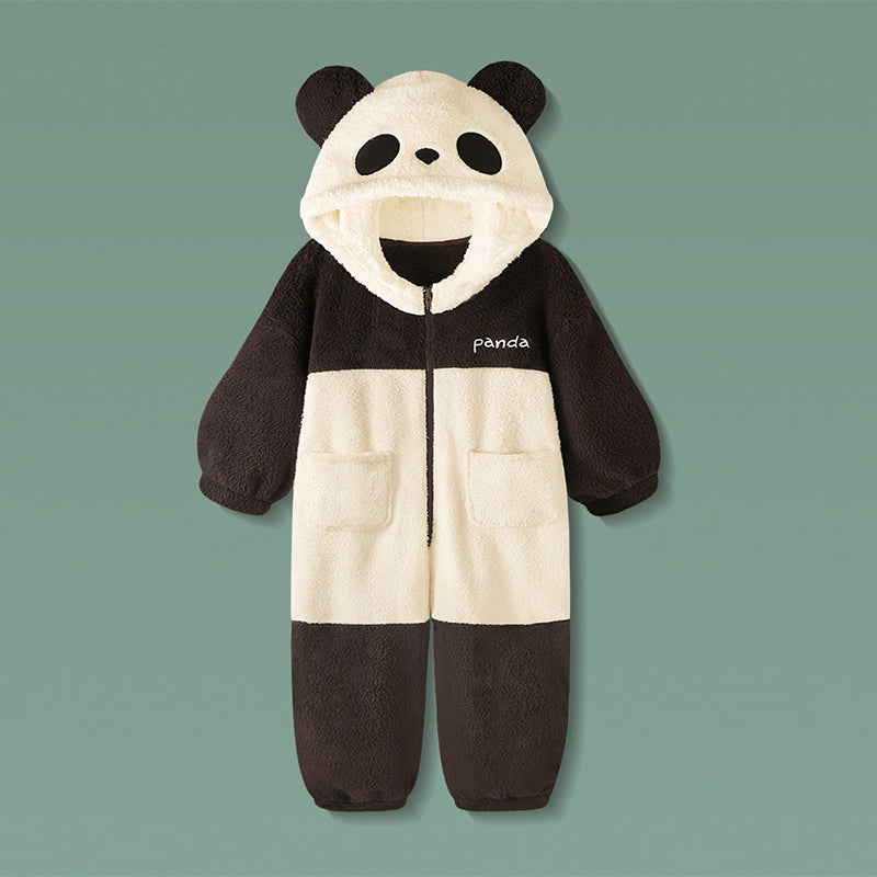 Combinaison pyjama panda polaire, édition limitée pour adultes, idéale pour l'hiver et les moments de détente à la maison.