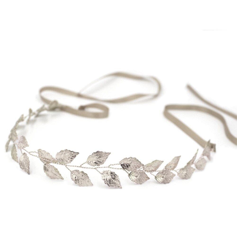 Bijoux cheveux bohème pour femme avec motif feuilles argentées, accessoire capillaire élégant et raffiné pour toutes occasions