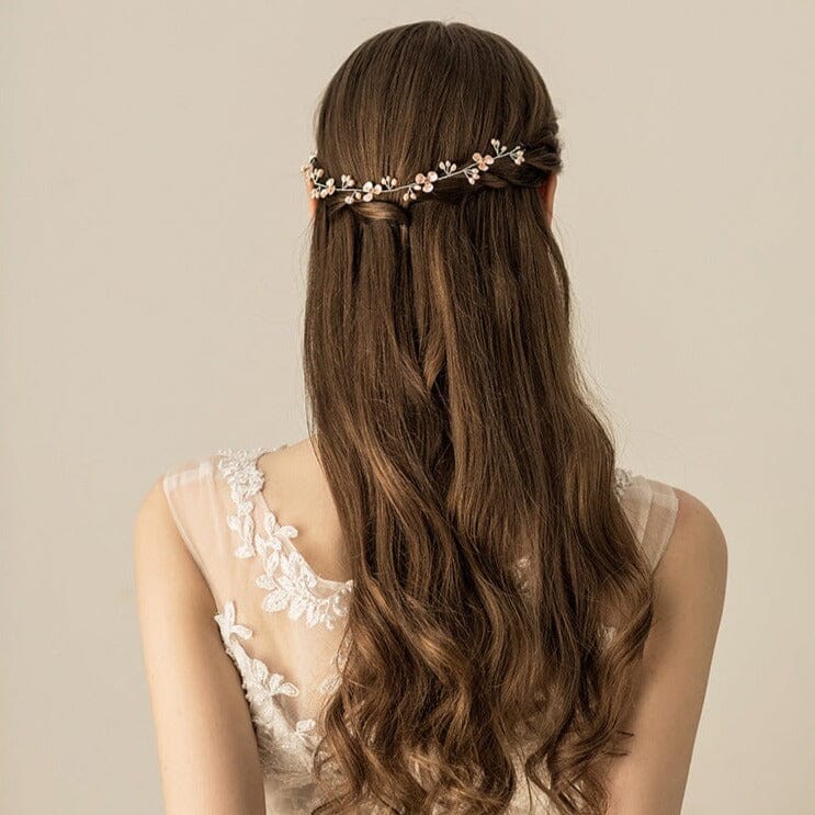bijou cheveux mariage fait main, diadème floral pour mariée, Eléanore, accessoires de coiffure élégants pour cérémonie
