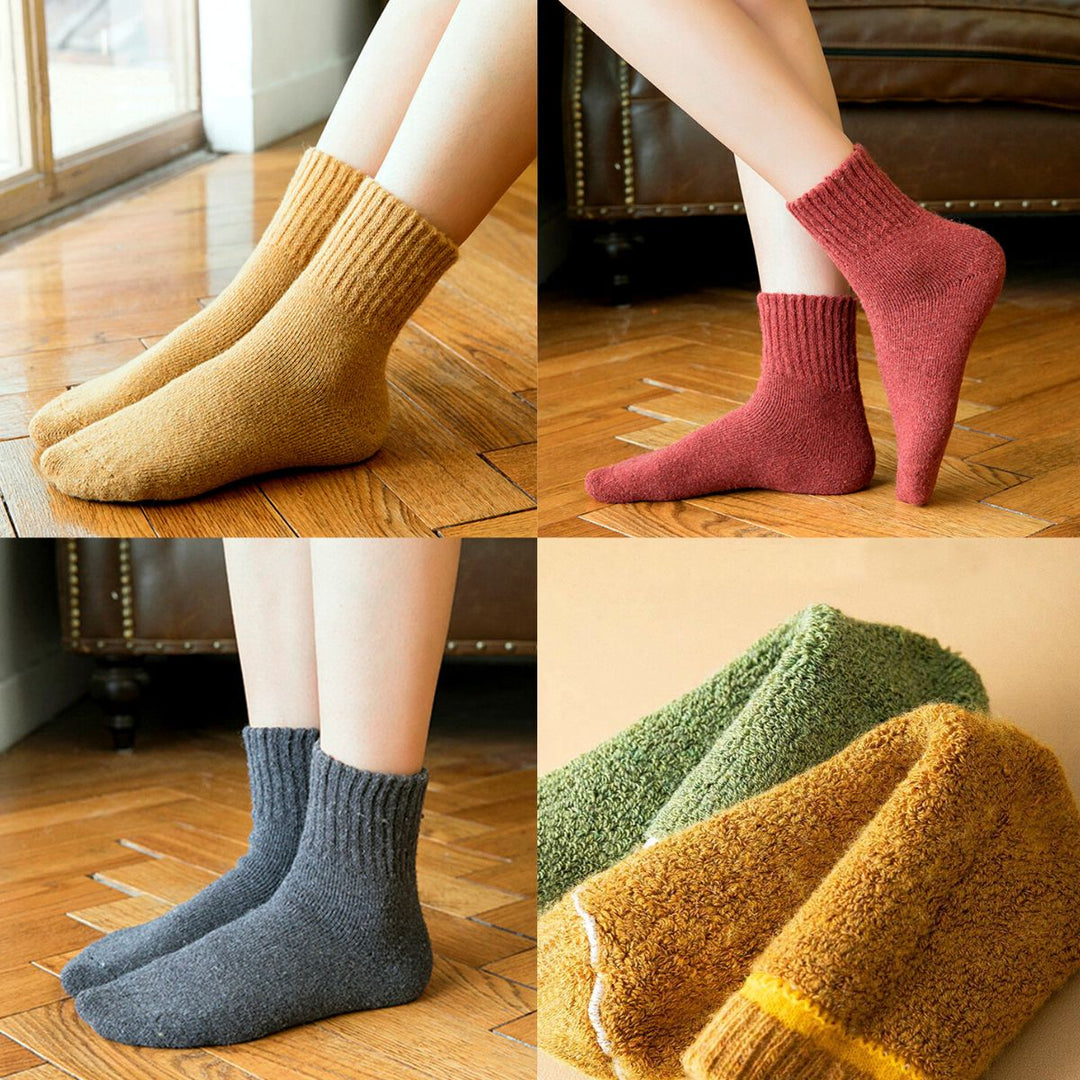 chaussettes chaudes en laine mérino pour hiver en plusieurs couleurs, lot de chaussettes épaisses et confortables