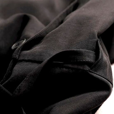 Femme portant Combishort Noire Coton - Miriam - Les Petits Imprimés