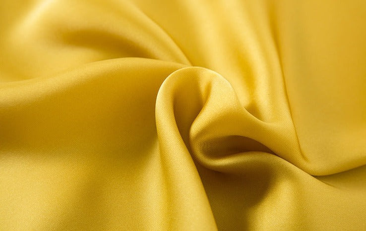 tissu jaune en satin doux pour débardeur femme lyan