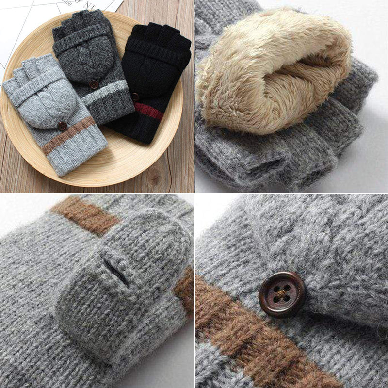moufles mitaines doublure polaire pour femmes, en laine douce et chaude, disponibles en trois couleurs, parfaites pour l'hiver