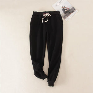 Pantalon De Jogging En Polaire Pour Femme – Chaud, Doux, Avec Cordon De Serrage – Idéal Pour L'automne Et L'hiver
