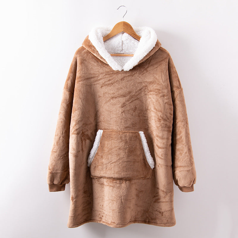 Ultra Plush Couverture Sweat à Capuche Flannel Hoodie Couverture Chaude Douce Sweat Pull Manches Ultra Plush Couverture Sweat à Capuche Flannel Hoodie Couverture Chaude Douce Sweat Pull Manches