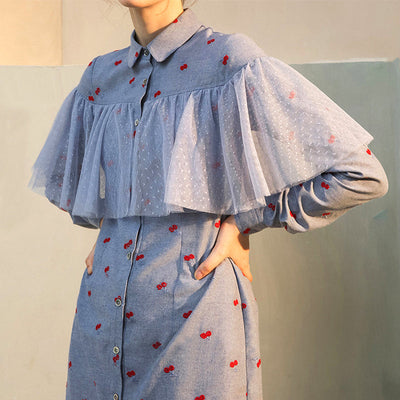 Femme portant Robe Chemise - Yunna - Les Petits Imprimés