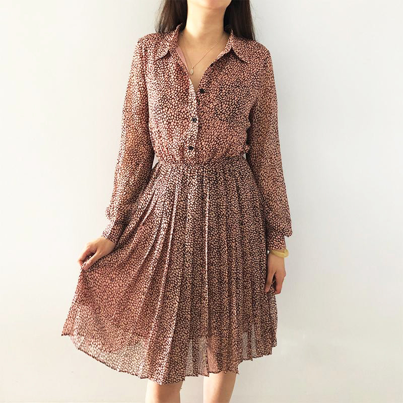 robe fluide à manches longues miona avec imprimé floral, idéale pour une allure élégante et décontractée cette saison